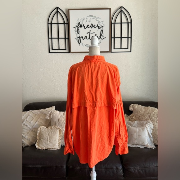 L.L. Bean Button Down Field Shirt Hunter Orange Men’s Size XL Classic Outdoor - Picture 2 of 12